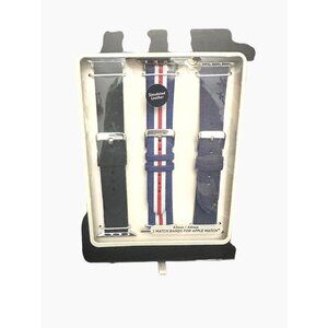 3-Pack Simulated Leather Watch Bands For Apple‎ Watch 42mm/44mm